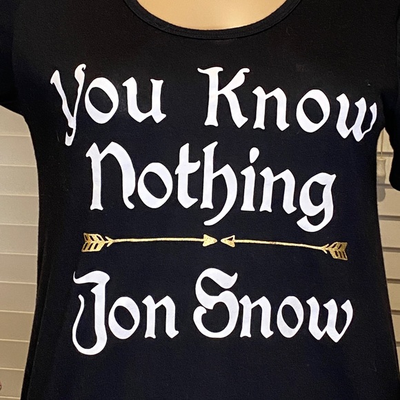 HBO Game of Thrones "You Know Nothing Jon Snow" Tee Shirt T-Shirt Sz Small NWOT - Picture 3 of 4